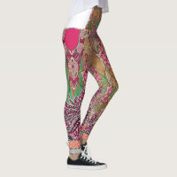 design de um padrão paisley rosa e castanho