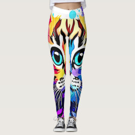 Legging Design de Vibes do Gatinho vívido