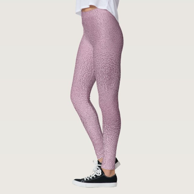 Legging Design de Vidro Rosa Shimmering (Esquerda)