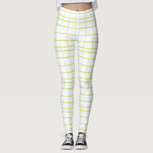 Legging Design de Xadrez azul/verde das legendas