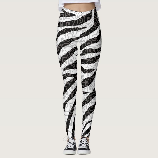 Legging Design de Zebra Suave (Frente)