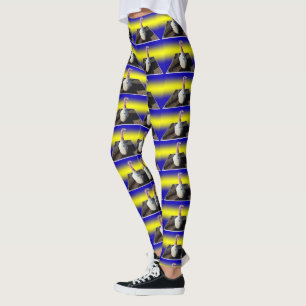 Legging Design Dimensional Adorável Da Turquia,