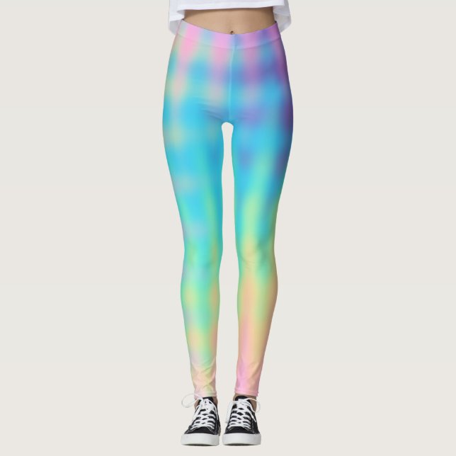 Legging Design do Arco-Íris Pastel (Frente)