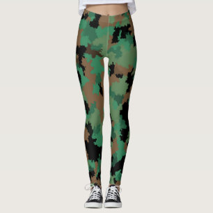 Legging Design do Padrão de Camuflagem Selvagem do Exércit