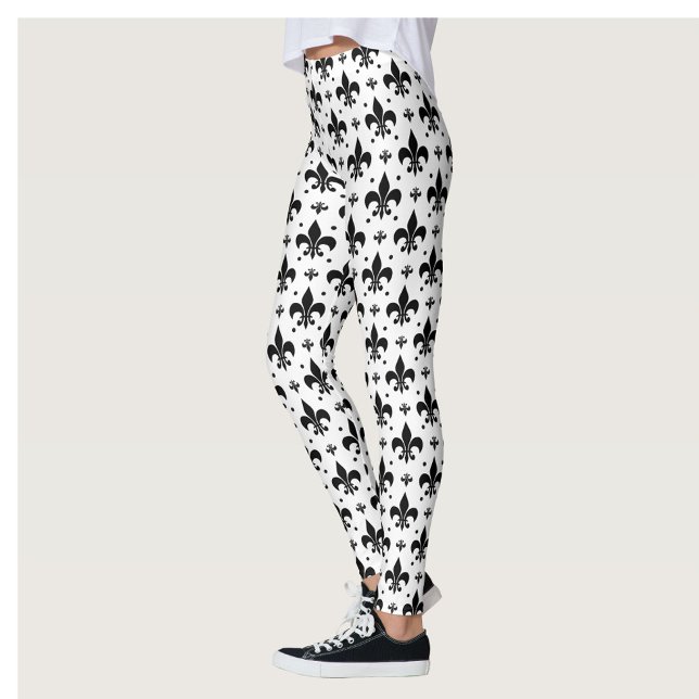 Legging Design do padrão Fleur-de-lis de fundo branco (Criador carregado)