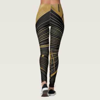 Legging Design Dourado e preto