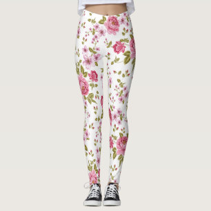 Legging Design elegante floral do vintage