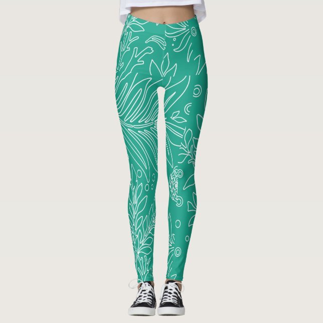 Legging Design Floral 34 (Frente)