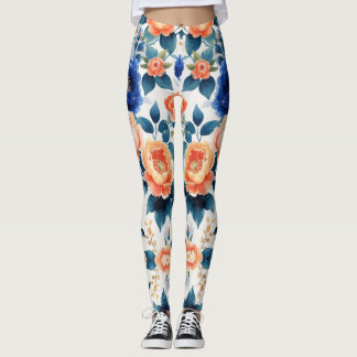 Legging Design Floral do Brilho do Jardim Real