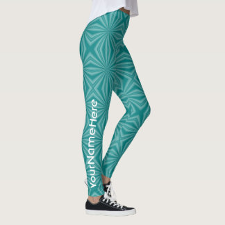 Legging Design Fratural Teal