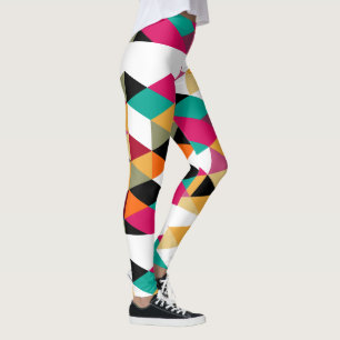 Legging Design Geométrico Colorida Moderno