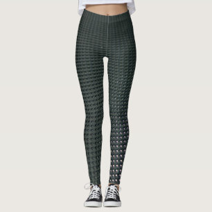 Legging Design Geométrico de Gradiente Preto e Azul
