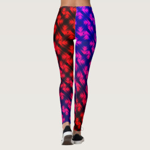 Legging Design geométrico simples de cor maroon