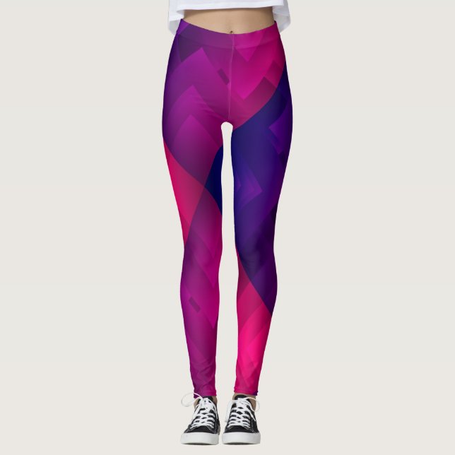 Legging Design geométrico simples de cor maroon (Frente)
