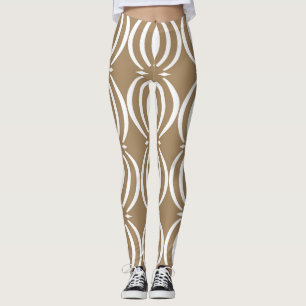 Legging Design Geométrico Vintage Wavy Lines