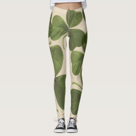 Legging Design irlandês verde do trevo do primavera