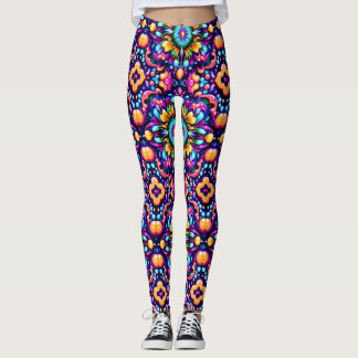 Legging DESIGN MASSIVAMENTE BRILHANTE ~ Roxo Laranja ~