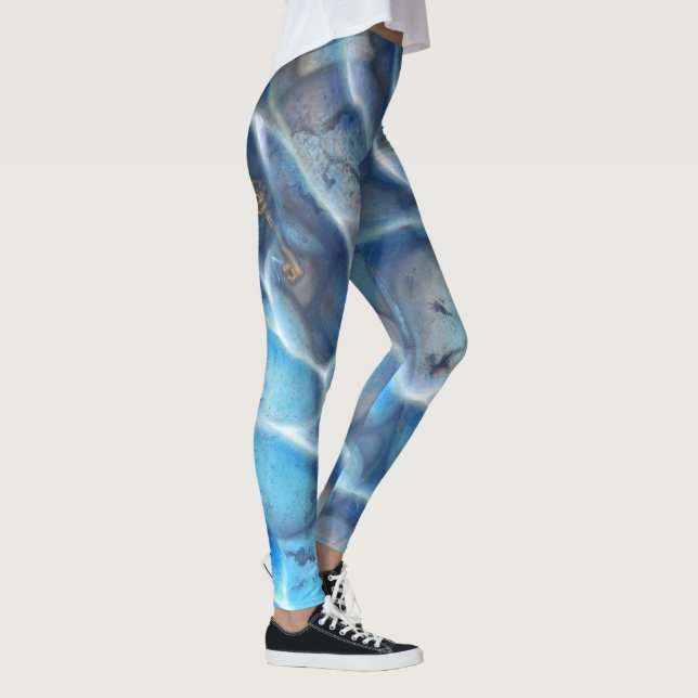 Legging Design mit blauem transparentem Wasser (Direita)