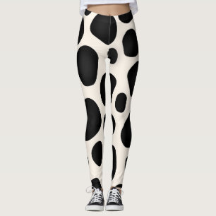 Legging Design moderno com padrões pretos