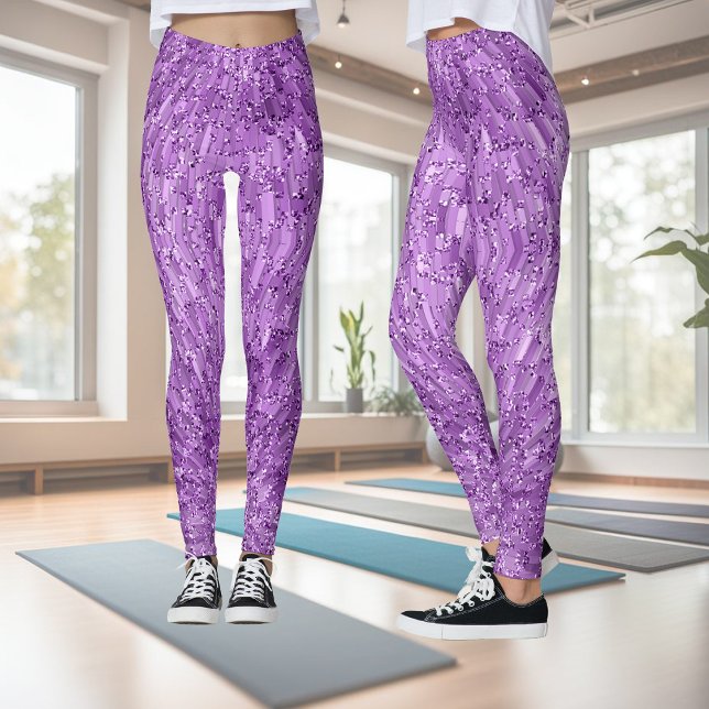Legging Design moderno e chique em roxo com efeito brilhan (Criador carregado)