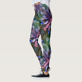 Legging 'design pau' estranho formado por zigzag