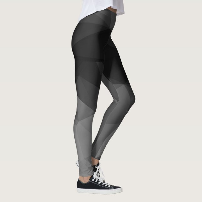 Legging Design preto e branco do polígono (Direita)
