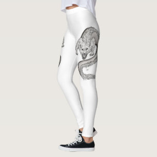 Legging Design preto e branco do Wolfdragon
