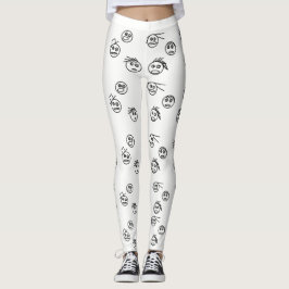 Legging Design preto e branco engraçado