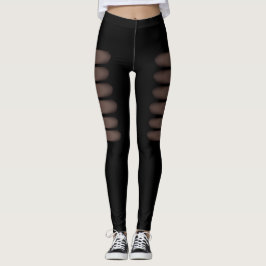 Legging Design Rasgado da Moda