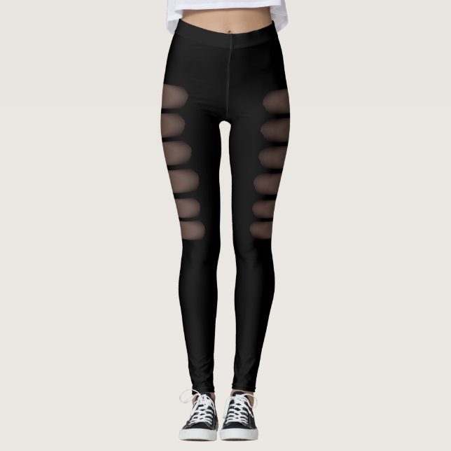 Legging Design Rasgado da Moda (Frente)