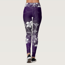 Legging Design roxo de Waveline das caneleiras do