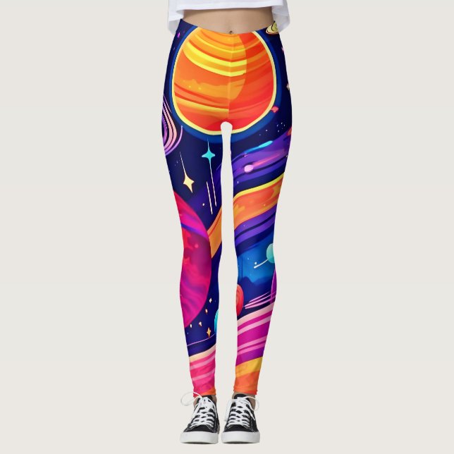 Legging design Simfonia Cósmica Vibrante (Frente)