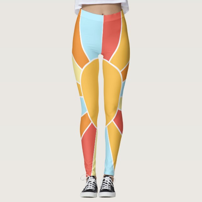 Legging Design Sol brilhante ensolarado (Frente)