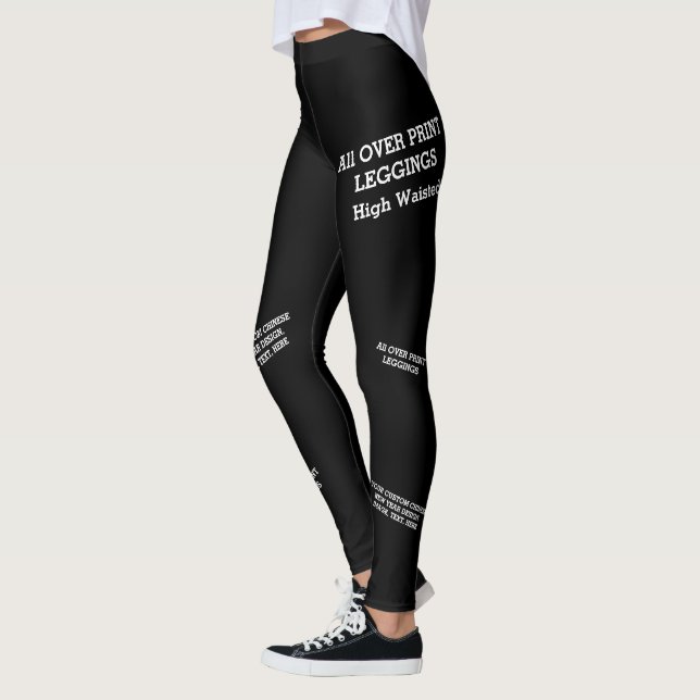 Legging Design, Sua Própria Cintura Alta Personalizada Pre (Esquerda)