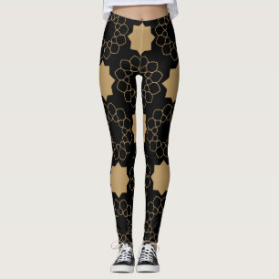 Legging Design Turco de Padrão Geométrico Islâmico