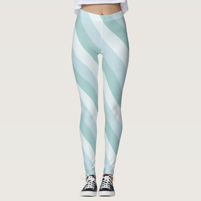 Legging Design Verde Na moda Azul Modelo Moderno da Tendy (Frente)