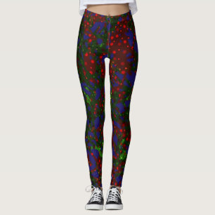 Legging Design Vermelho Azul da Tinsel Natal