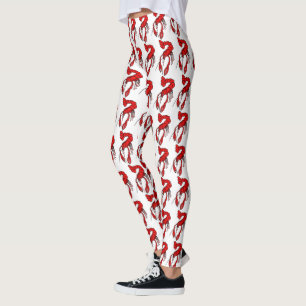 Legging Design vermelho dos lagostins do divertimento