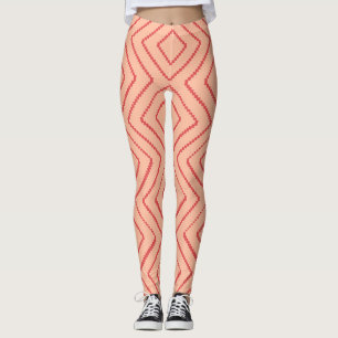 Legging Design vermelho escuro Geométrico