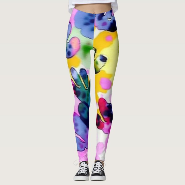 Legging Design vívido colorido (Frente)