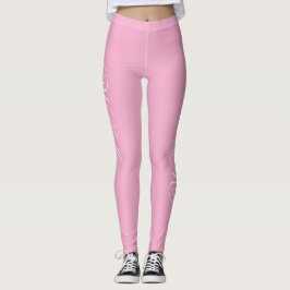 Legging Design Your Own Name on Stylish Light Pink
