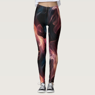Legging designer de espiral de enfumaçado