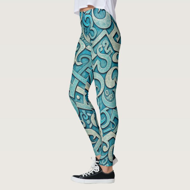 Legging Designer-Leggings mit ausgefallenem Muster  (Esquerda)