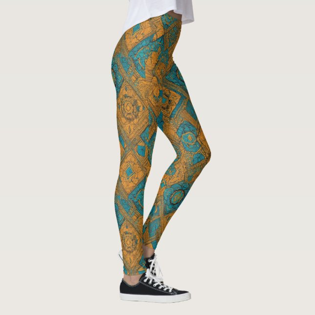 Legging Designs de tendências de Yoga Impressos Personaliz (Direita)