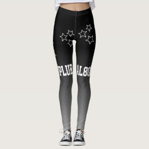 Legging Despertar cinzas pretas de gradiente moderno