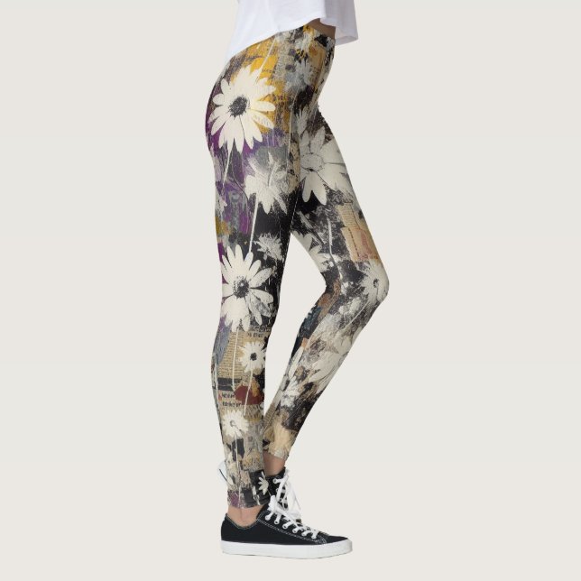 Legging Destroyed Floral Collage (Direita)