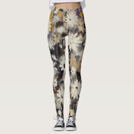 Legging Destroyed Floral Collage