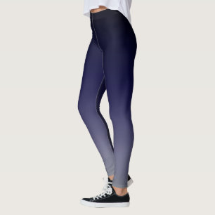 Legging Desvanecimento do Gradiente de Ombre Puro Preto a