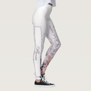 Legging Desvio de Wisteria Mística Púrpura Personalizada
