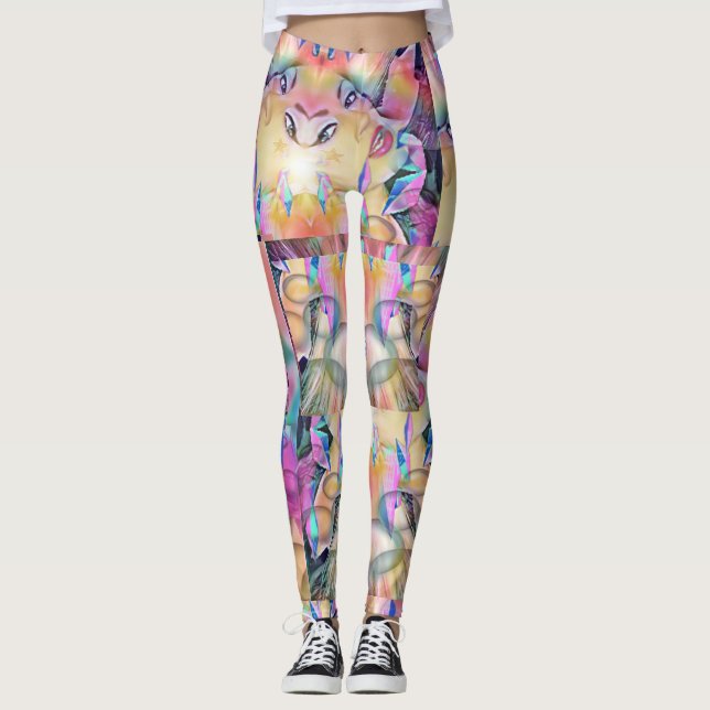 Legging Deusa de Cristal de Bolha Trippy! (Frente)